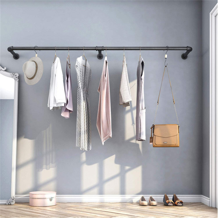 Williston Oehlschlaeger Adjustable Wall Mounted Clothes Rack
